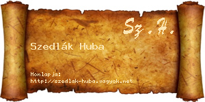 Szedlák Huba névjegykártya